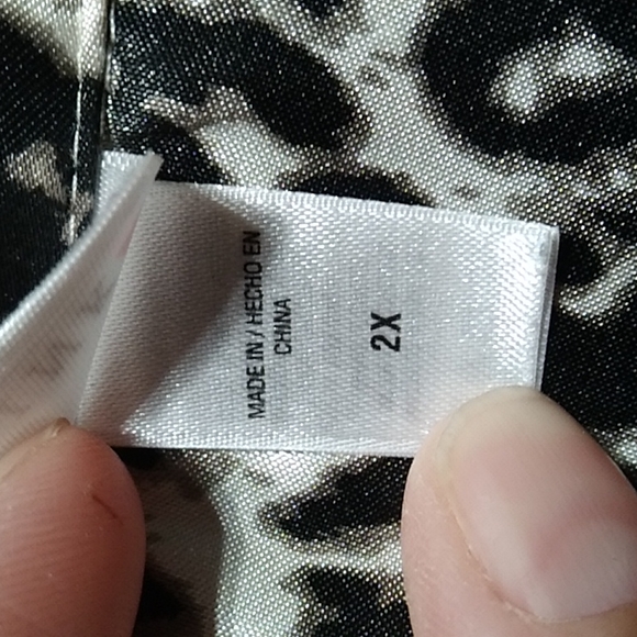 PINK K Like New Animal Print Bed Shirt Sz.2X (X-55 CRATE) - Picture 5 of 8